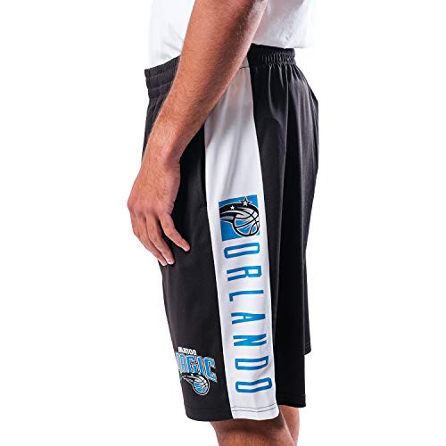 Ultra Game NBA Orlando Magic Mens Mesh Basketball Shorts, Black, Small