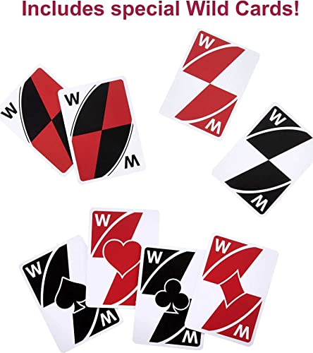 Mattel Games Wild Twists Playing Cards by Mattel Games UNO Brand, 2 Sets of a Standard 52-Card Deck Plus 8 Special Wild Cards, 2-Pack in Storage Tin [Amazon Exclusive]