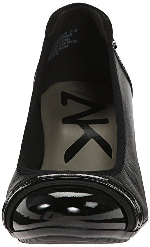 8.5 US Anne Klein womens Guardian Leather pumps shoes, Black