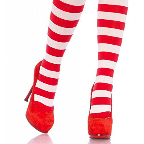 Leg Avenue Women's Rudolph Pantyhose, Red/White Reindeer, One Size