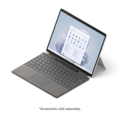 Microsoft Surface Pro 9 (2022), 13' 2-in-1 Tablet and Laptop, 5G Connectivity, Thin and Lightweight, Faster SQ3 Processor for Multi-Tasking, 8GB RAM, 256GB Storage with Windows 11, Platinum