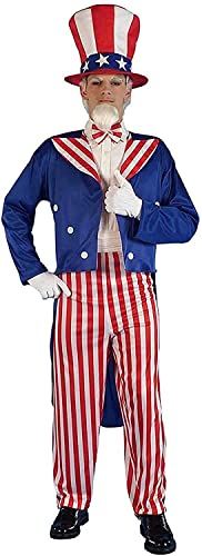 Forum Patriotic Party Uncle Sam Costume, Red, Standard