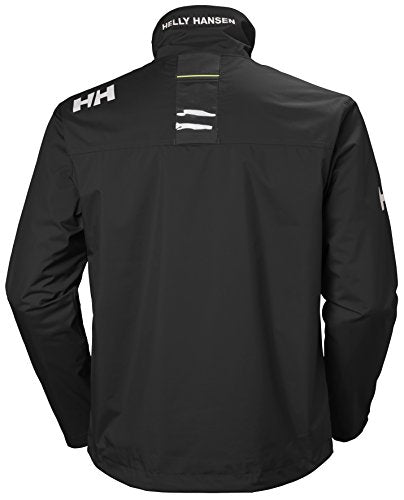 Helly Hansen Men's Standard Crew Midlayer Fleece Lined Waterproof Windproof Rain Jacket, 990 Black, XX-Large