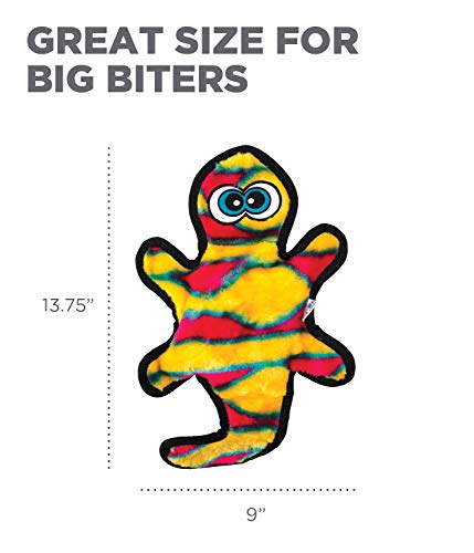 Outward Hound Invincibles Orange Gecko Plush Dog Toy, Medium