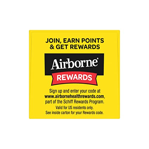 Airborne 1000mg Vitamin C Chewable Tablets with Zinc, Immune Support Supplement with Powerful Antioxidants Vitamins A C and E - 64 Chewable Tablets, Very Berry Flavor