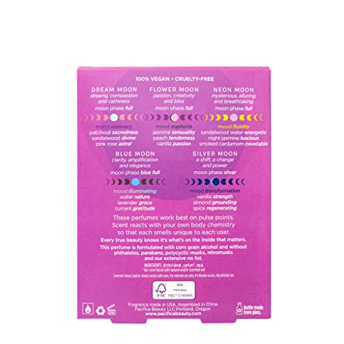 Pacifica Beauty, Moon Moods Spray Perfume Travel Size, Featuring Dream Moon Mini, 5 Scents, Fragrance Sampler Gift Set, Natural + Essential Oils, Clean, Vegan + Cruelty Free