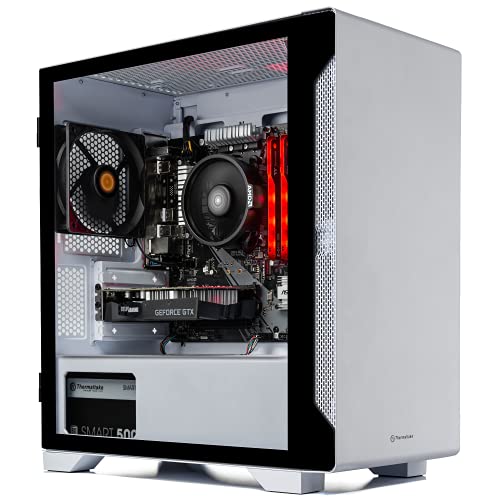 Thermaltake Glacier 150 Gaming PC (AMD Ryzen 5 3600, GTX 1650 OC, 16GB RGB 3200Mhz DDR4 ToughRAM Z-ONE RGB Memory, 500GB SSD, WiFi, Win 10 Home) Gaming Desktop Computer S1WT-B450-G15-LCS