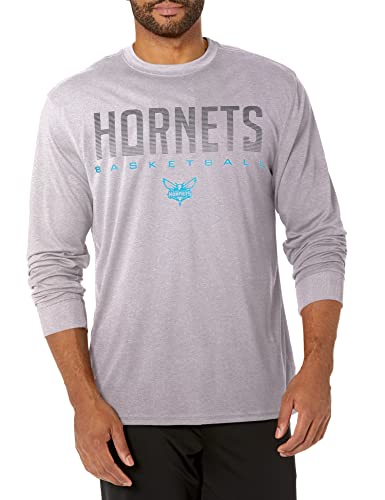 Ultra Game -NBA Men's Active Long Sleeve Pullover T-Shirt Heather Gray XX-Large