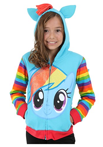 My Little Pony Girls' Rainbow Dash Cosplay Hoodie, Rainbow Dash, 3T