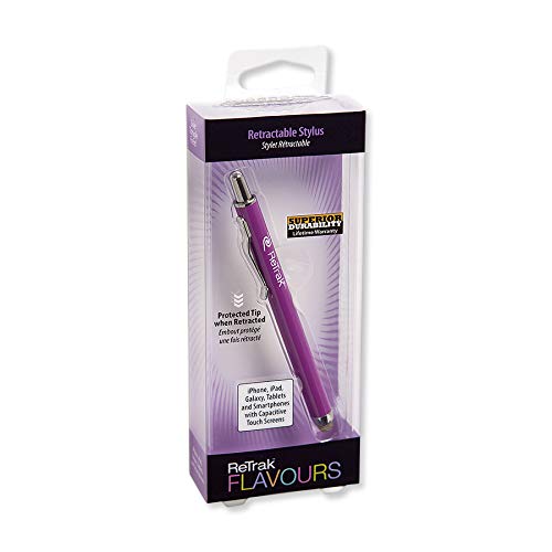 ReTrak Retractable Stylus, Purple (ETSTYLUSRL)