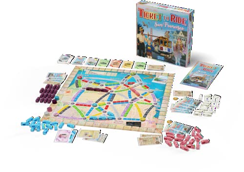 Ticket to Ride San Francisco Board Game | Train Route-Building Strategy Game | Fun Family Game for Kids and Adults | Ages 8+ | 2-4 Players | Average Playtime 10-15 Minutes | Made by Days of Wonder