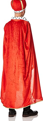 Forum Novelties Men's King Robe and Crown Set, Red, One Size