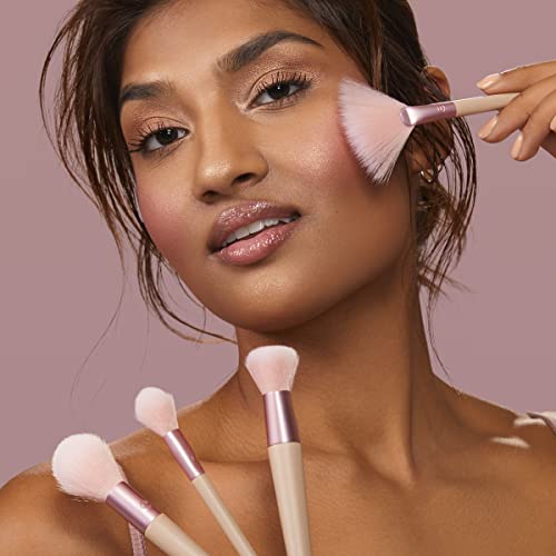 EcoTools Elements Limited Edition Wind-Kissed Professional Makeup Brush Set, For Bronzer, Blush, or Highlighter, Ecofriendly Makeup Brushes for Liquid, Cream, or Powder Products, Vegan, 4 Piece Set