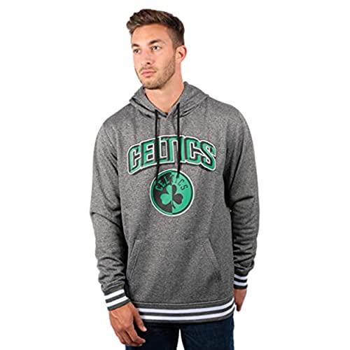 Ultra Game NBA Men's Soft Fleece Hoodie Sweatshirt, Heather Gray, Small