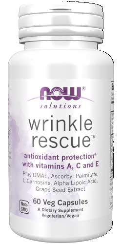 NOW Solutions, Wrinkle Rescue™ Capsules, Targeted Blend with Vitamins A, C and E, 60 Capsules