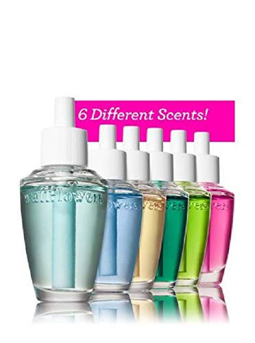 Bath and Body Works 6-Pack Wallflowers Sampler Fragrance Refills, 6 Different Scents, Assorted Colors