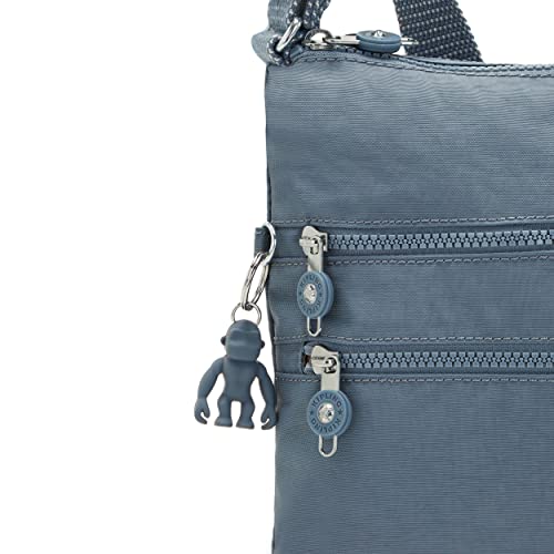 Kipling Women’s Alvar Crossbody, Super Light, Durable Messenger, Nylon Shoulder Bag, Brush Blue