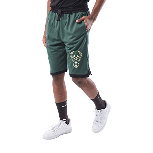 Ultra Game NBA Milwaukee Bucks - Giannis Antetokounmpo Mens Active Mesh Basketball Short, Team Color, Large