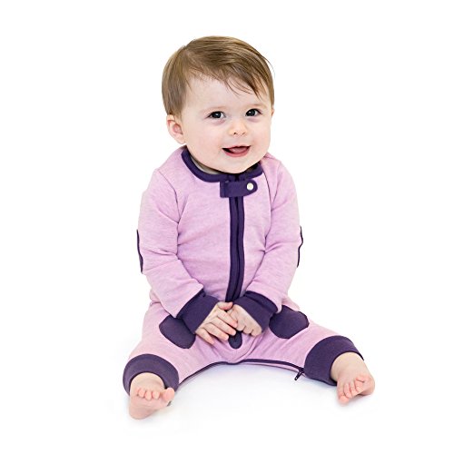 baby deedee 1 Piece Cotton, Velour Long Sleeve Footless Romper Pajama, Sweet Pea, 18-24 Months