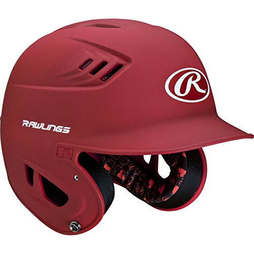 Rawlings R16 Velo Series Matte Junior Baseball Batting Helmet, Scarlet