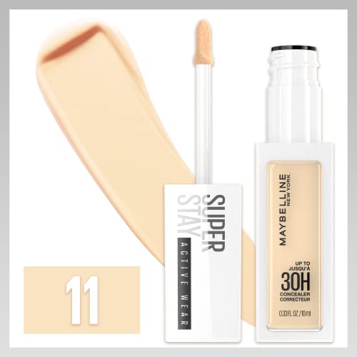 Maybelline Super Stay Liquid Concealer Makeup, Full Coverage Concealer, Up to 30 Hour Wear, Transfer Resistant, Natural Matte Finish, Oil-free, Available in 16 Shades, 11, 1 Count