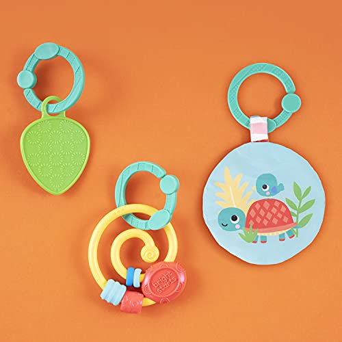 Bright Starts Tiki Bar Baby Activity Gym and Tummy Time Mat with Bar and 3 , Newborn to 3 Years