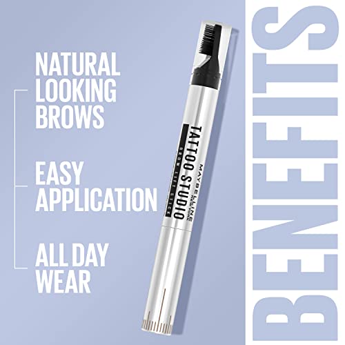 Maybelline TattooStudio Brow Lift Stick Makeup with Tinted Wax Conditioning Complex, Blonde, 1 Count