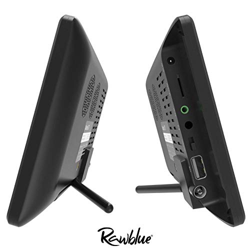 Rawblue 7 Inch Portable Digital TV ATSC TFT Screen Freeview LED TV.Built-in Battery Television/Monitor with Multimedia Player Support USB Card for Car,Caravan,Camping,Outdoor or Kitchen