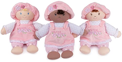GUND Baby My First Dolly, Plush Doll for Babies and Toddlers, Pink/White, 13”