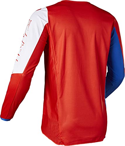 Fox Racing Men's 180 SKEW Motocross Jersey, White/RED/Blue, XX-Large