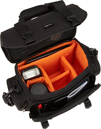 Amazon Basics Large DSLR Gadget Bag (Orange interior)