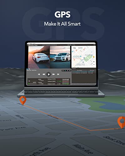 WOLFBOX G850 4K Mirror Dash Cam,12'' Mirror Dash Cam Front and Rear,1080P Rear View Mirror Camera,Dual Dash Camera for Cars with 64GB TF Card and GPS,Super Night Vision,Parking Monitoring