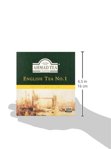 Ahmad Tea Black Tea, English Tea No.1 Teabags, 100 ct - Caffeinated and Sugar-Free