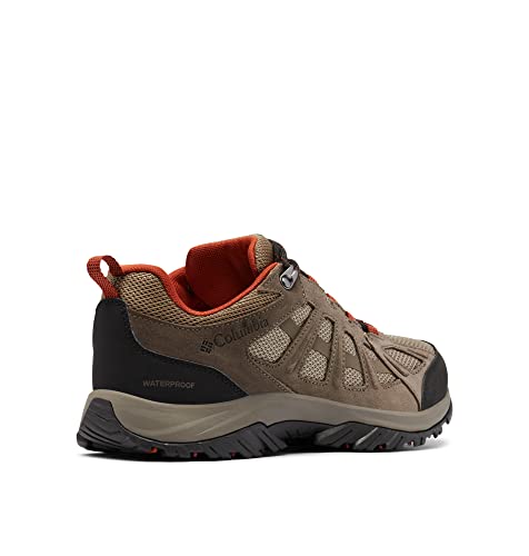 Columbia Men's Redmond III Waterproof Hiking Shoe, Pebble/Dark Sienna, 11.5