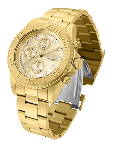 Invicta Pro Diver Men's Wrist Watch Stainless Steel Quartz Champagne Dial - 1774