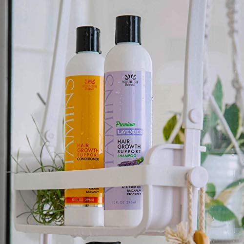 Nourish Beaute Vitamins Premium Shampoo for Hair Loss to Promote Hair Regrowth, Volume and Thickening with Biotin, DHT Blockers and Antioxidants Oils, for Men and Women, 1 Pack 10 Ounces, Lavender