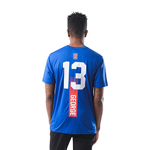 Ultra Game NBA Los Angeles Clippers - Paul George Mens Active Tee Shirt, Team Color, X-Large