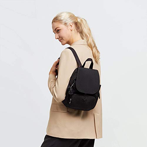 Kipling Women's City Pack Mini Backpack, Lightweight Versatile Daypack, School Bag, Black Noir