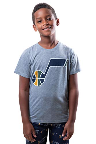 Ultra Game NBA Utah Jazz Youth 2 Piece Pjs Lounge Pants and Tee Set, Team Color, 14/16