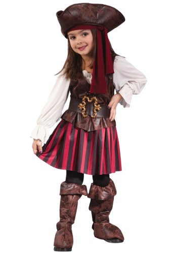 Fun World Baby Girls Toddler High Seas Buccaneer Costume, Maroon, Small US