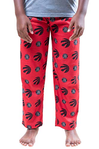 Ultra Game NBA Toronto Raptors Youth 2 Piece Pjs Lounge Pants and Tee Set, Team Color, 8