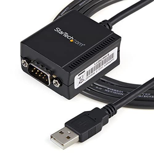 StarTech.com USB to Serial Adapter - 1 port - USB Powered - FTDI USB UART Chip - DB9 (9-pin) - USB to RS232 Adapter (ICUSB2321F)