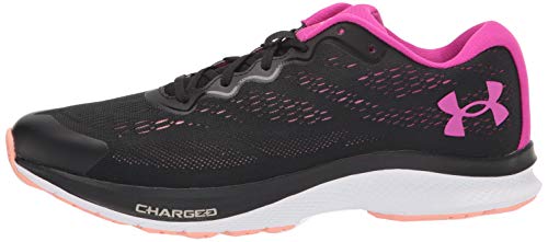 Under Armour Women's Charged Bandit 6 Running Shoe, Black (002)/White, 6