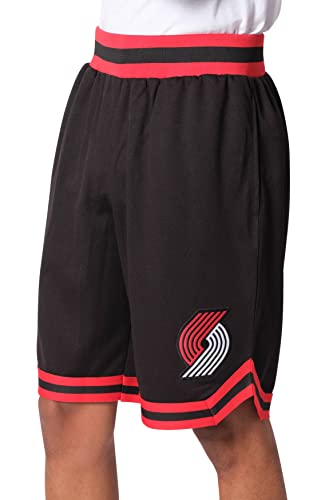 Ultra Game NBA Portland Trail Blazers Mens Woven Basketball Shorts, Team Color, XX-Large
