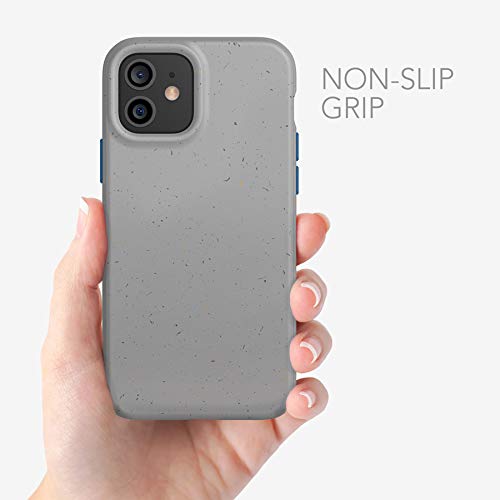 tech21 Eco Slim for Apple iPhone 12 Pro Max 5G - Hygienically Clean Bacterial Germ Fighting Antimicrobial Phone Case with 10 ft. Drop Protection, Mushroom Grey