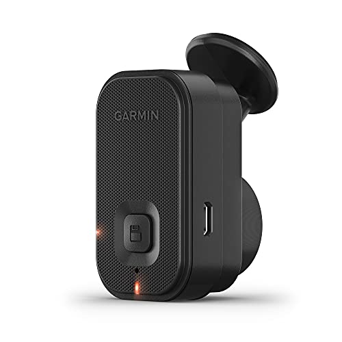 Garmin 010-02504-00 Dash Cam Mini 2, Tiny Size, 1080p and 140-degree FOV, Monitor Your Vehicle While Away w/ New Connected Features, Voice Control