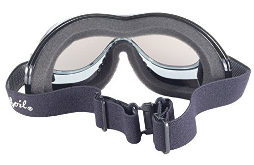 Pacific Coast Airfoil Padded 'Fit Over Glasses' Riding Goggles (Black Frame/Silver Smoke Lens)