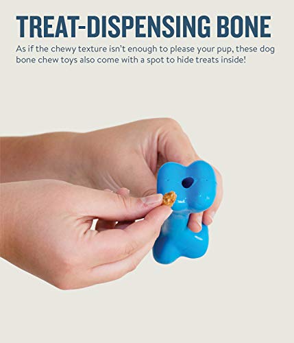 Planet Dog Orbee-Tuff Bone Blue Dog Chew Toy, Small