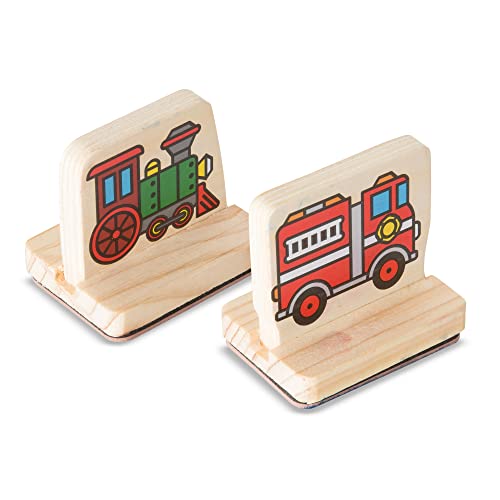 Melissa and Doug My First Wooden Stamp Set - Vehicles - Kids Art Projects, Stamps With Washable Ink, Vehicle Toys For Kids Ages 4+