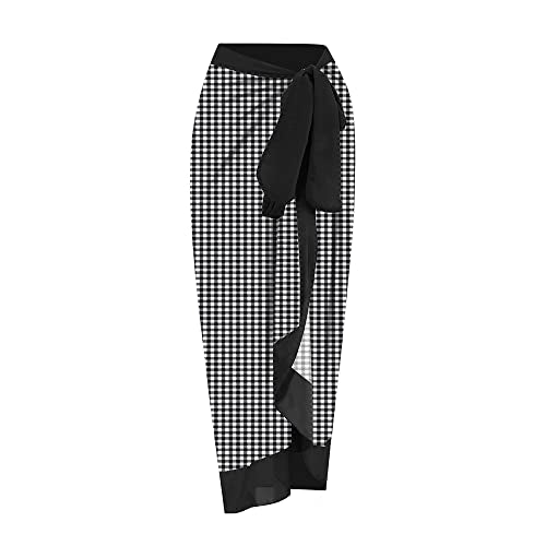 Women Swimsuits Abstract Printing Notched Square/V Neck Floral Vacation One Piece with Cover Up